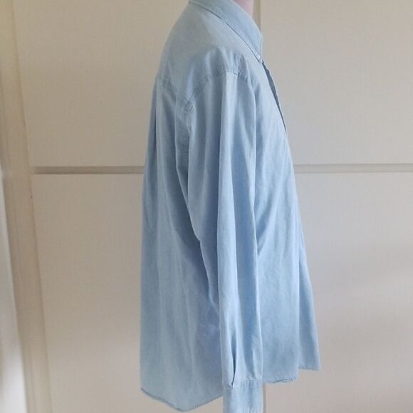 Chaps Ralph Lauren Lightwash Denim Shirt,16,34/35 - Picture 4 of 6